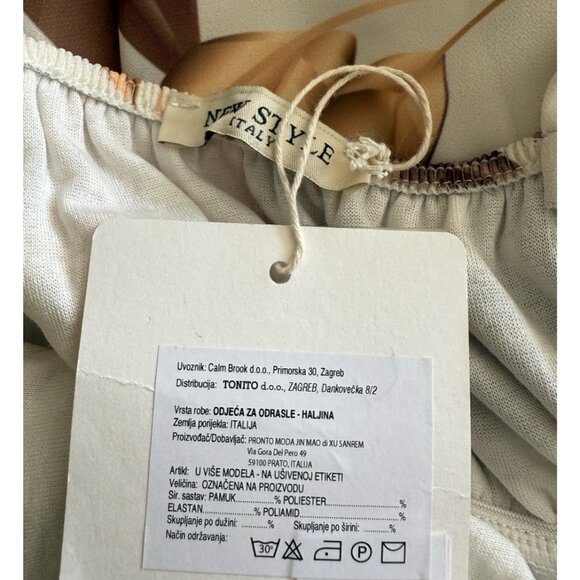 NWT New Style Italy Spaghetti Strap V-Neck Lightweight Pullover Dress Women's S - Picture 11 of 13